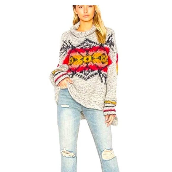 FREE PEOPLE ARCTIC BLAST PULLOVER TURTLENECK SWEATER SIZE SMALL, EUC - Picture 9 of 11